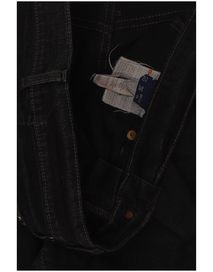 TRUSSARDI Mens Straight Jeans W34 L32 Navy Blue Cotton