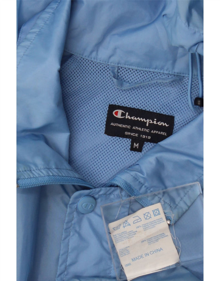 Champion Mens Hooded Rain Jacket UK 38 Medium Blue Polyamide