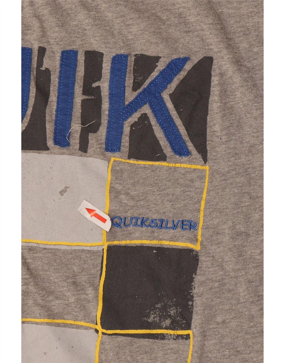 Quiksilver Mens Regular Fit Graphic T-Shirt Top Medium Grey