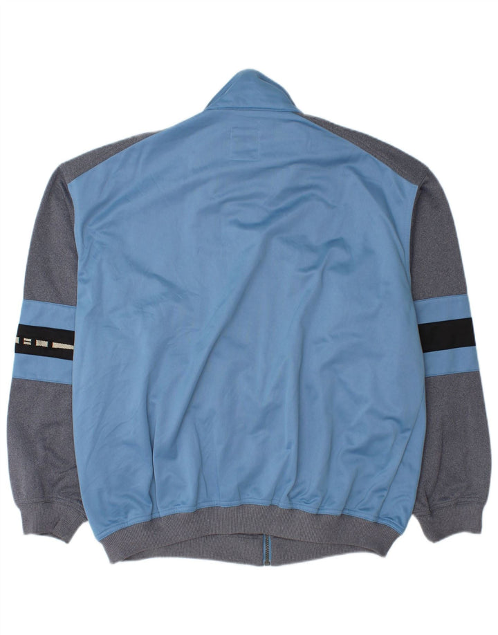 Think Pink Mens Tracksuit Top Jacket Large Blue Colourblock