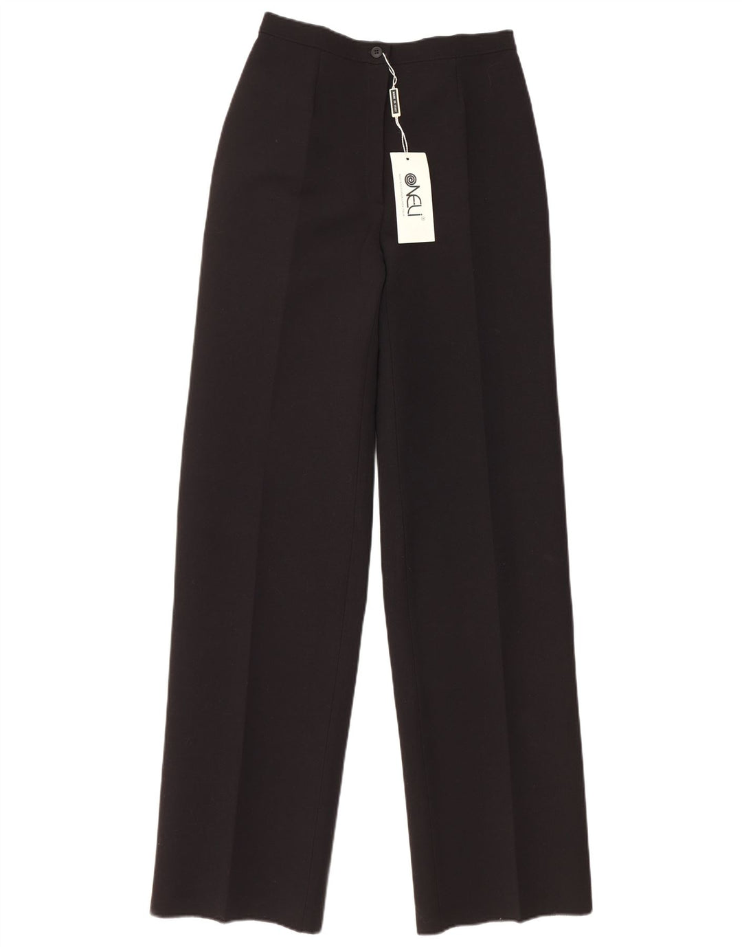 VINTAGE Womens High Waist Suit Trousers IT 44 Medium W26 L35 Black