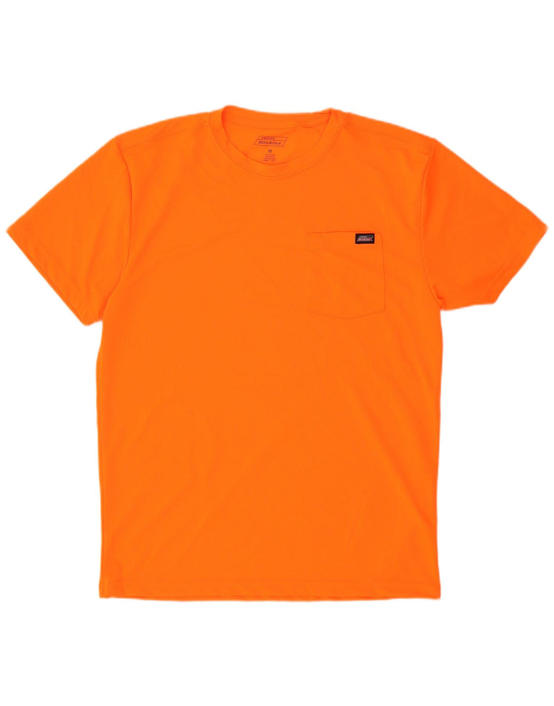 DICKIES Mens T-Shirt Top Medium Orange Polyester