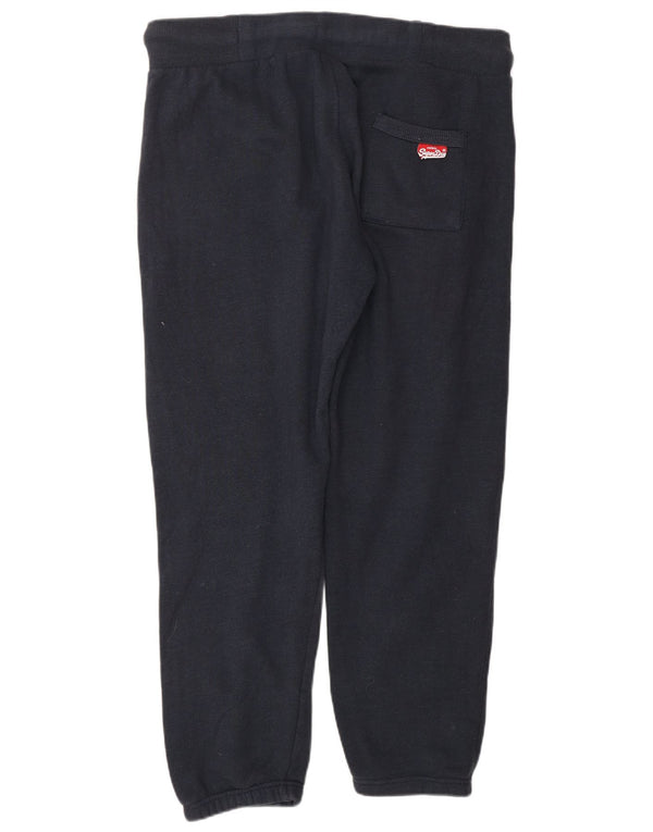 SUPERDRY Mens Graphic Tracksuit Trousers Joggers Large  Navy Blue