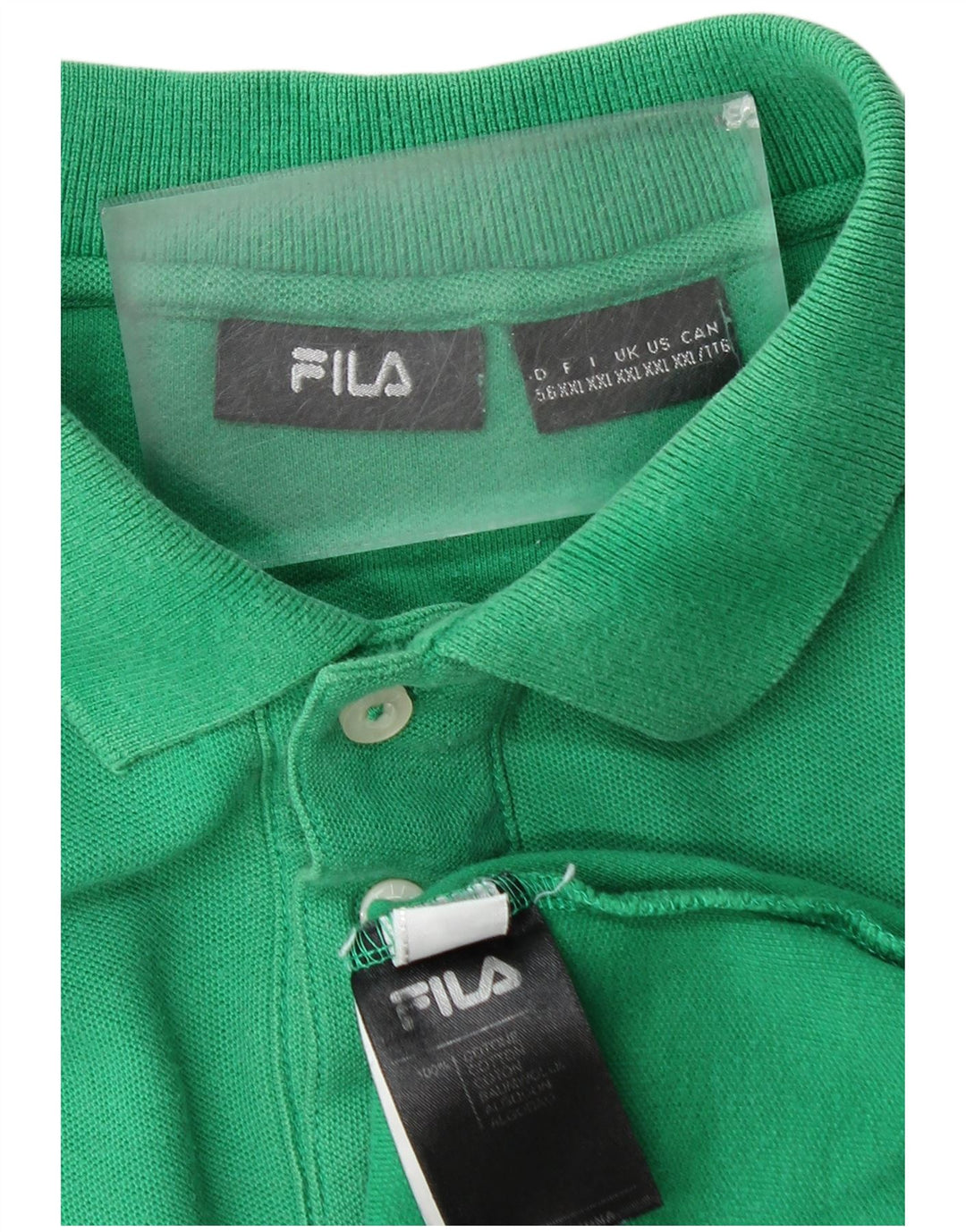 FILA Mens Polo Shirt 2XL Green Cotton