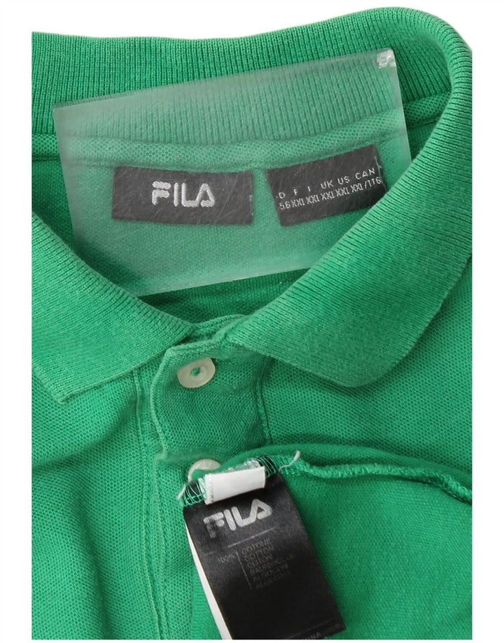 FILA Mens Polo Shirt 2XL Green Cotton