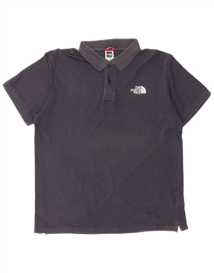 THE NORTH FACE Mens Polo Shirt Medium Navy Blue Cotton