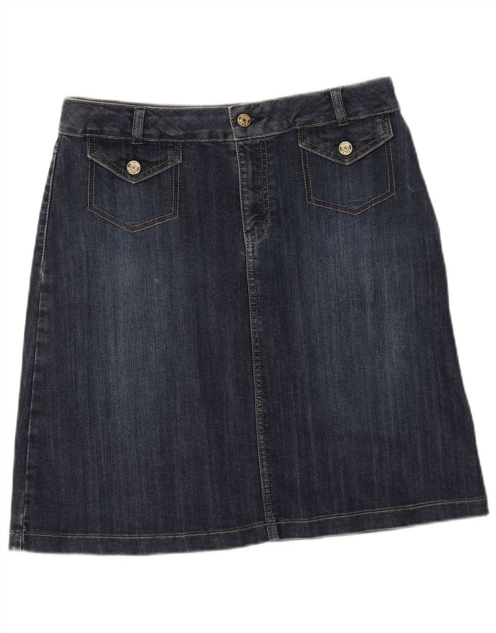 OASIS Womens Denim Skirt UK 12 Medium W30 Blue