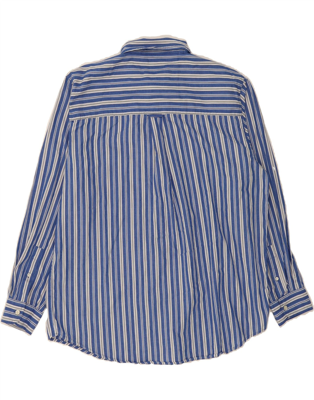 CHAPS Mens Easy Care Shirt XL Blue Striped Cotton Vintage Chaps and Second-Hand Chaps from Messina Hembry 