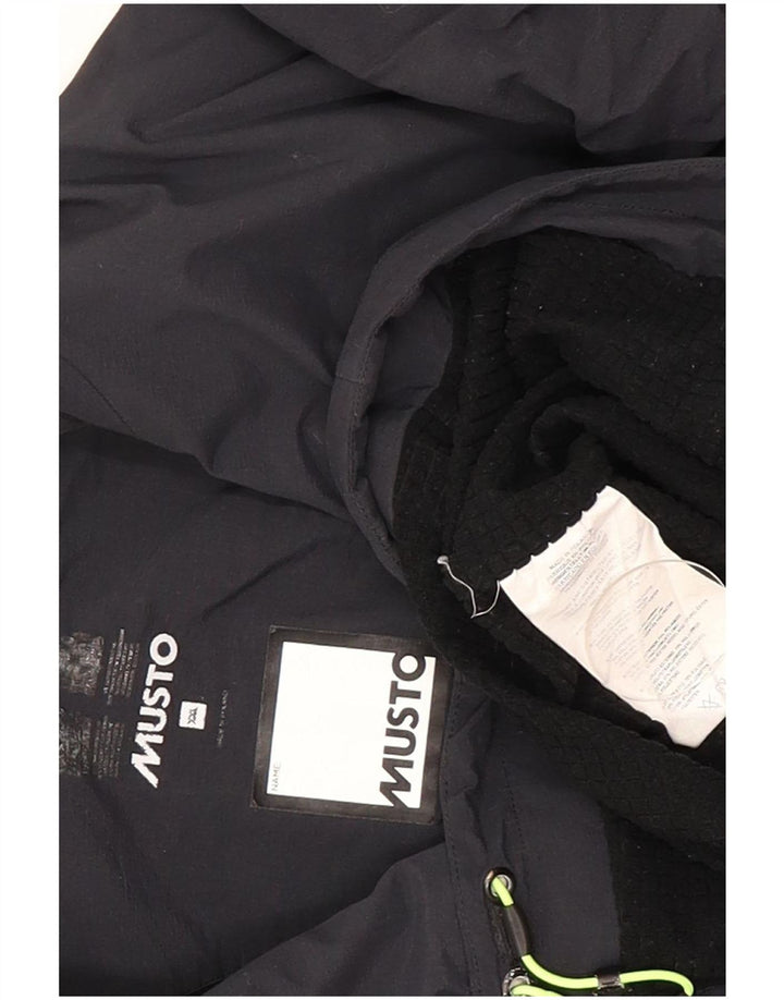 Musto Mens Rain Jacket UK 44 2XL Navy Blue Polyamide