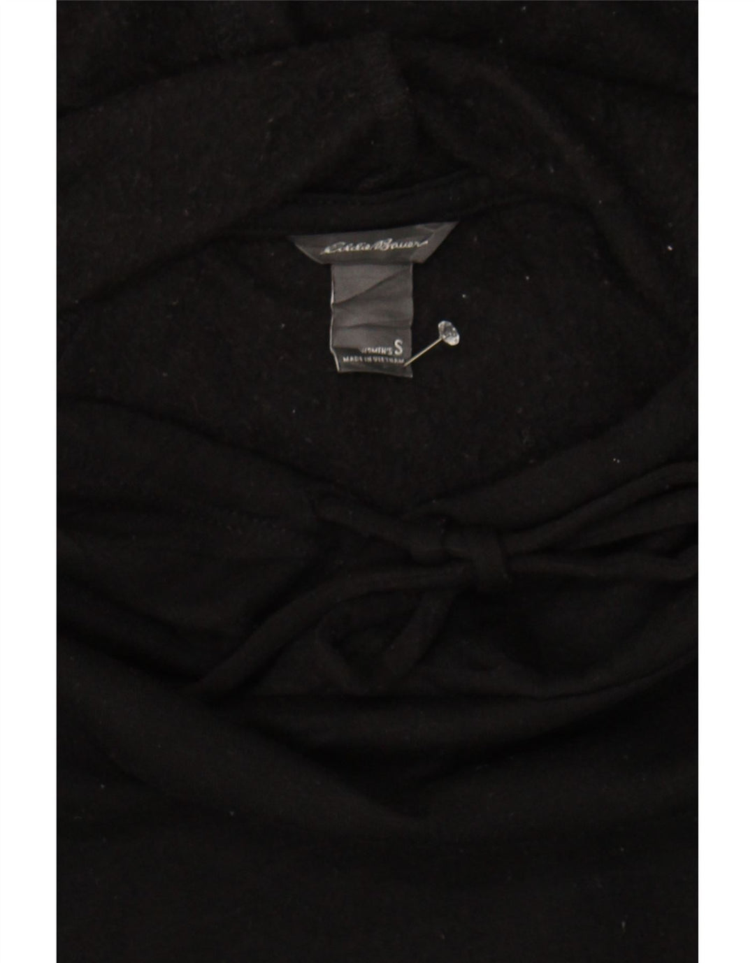 EDDIE BAUER Womens Hoodie Jumper UK 10 Small Black Polyester Vintage Eddie Bauer and Second-Hand Eddie Bauer from Messina Hembry 