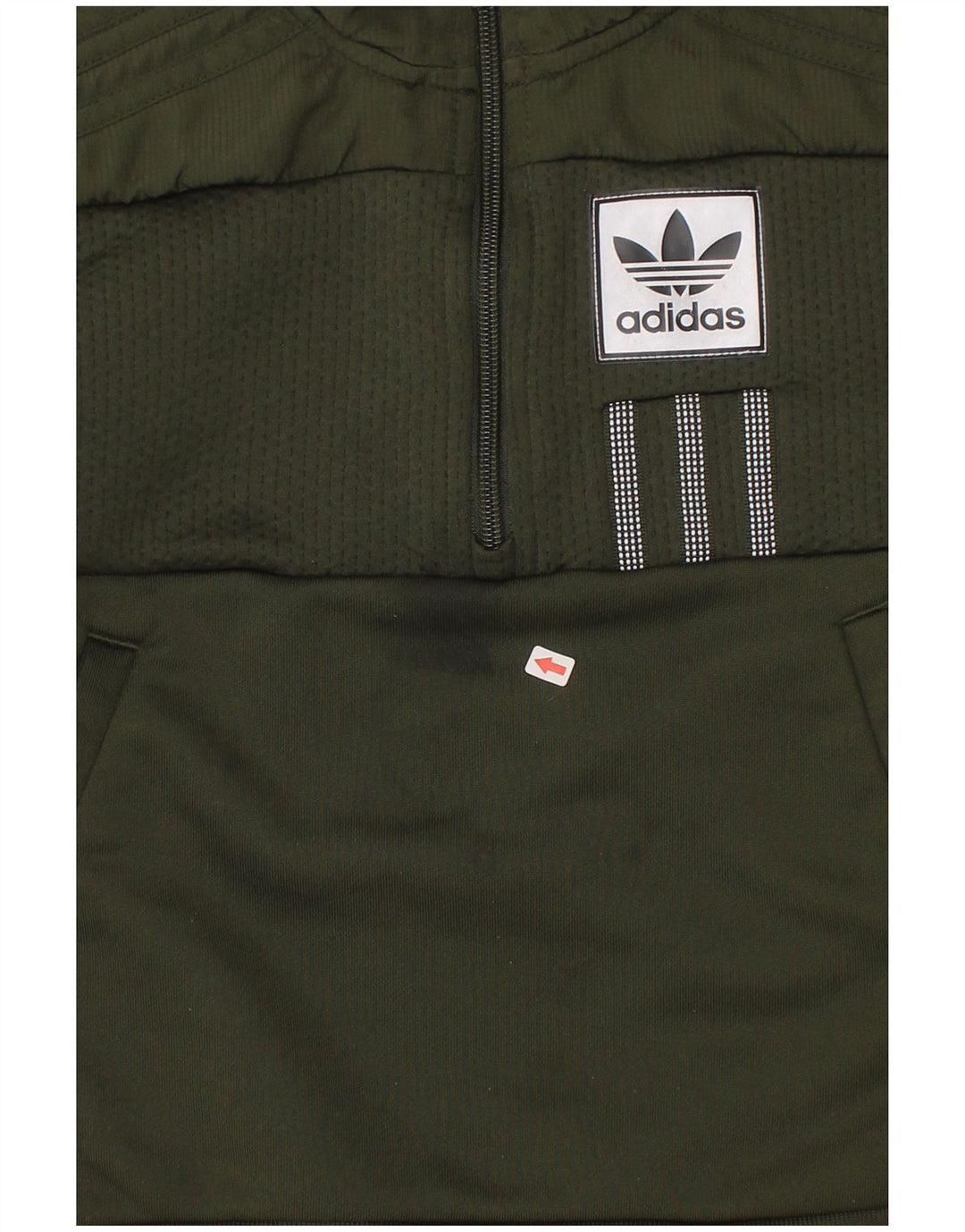 Adidas Boys Graphic Zip Neck Sweatshirt Jumper 7-8 Years Green Polyester