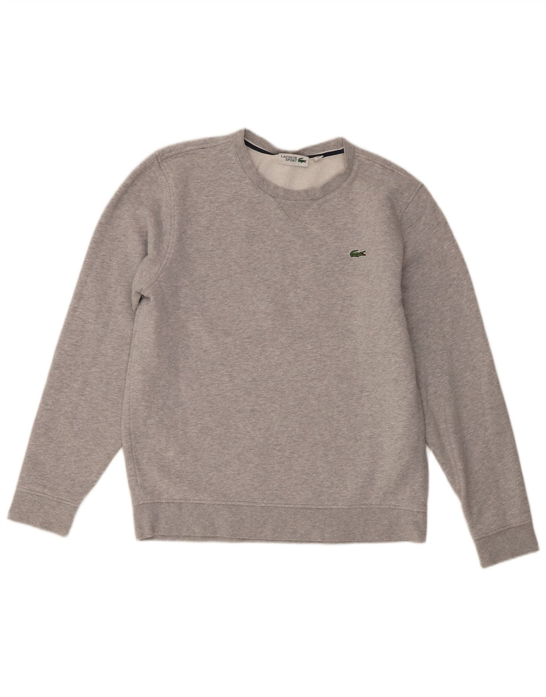 Lacoste Mens Sweatshirt Jumper Size 4 Medium Grey Flecked Cotton