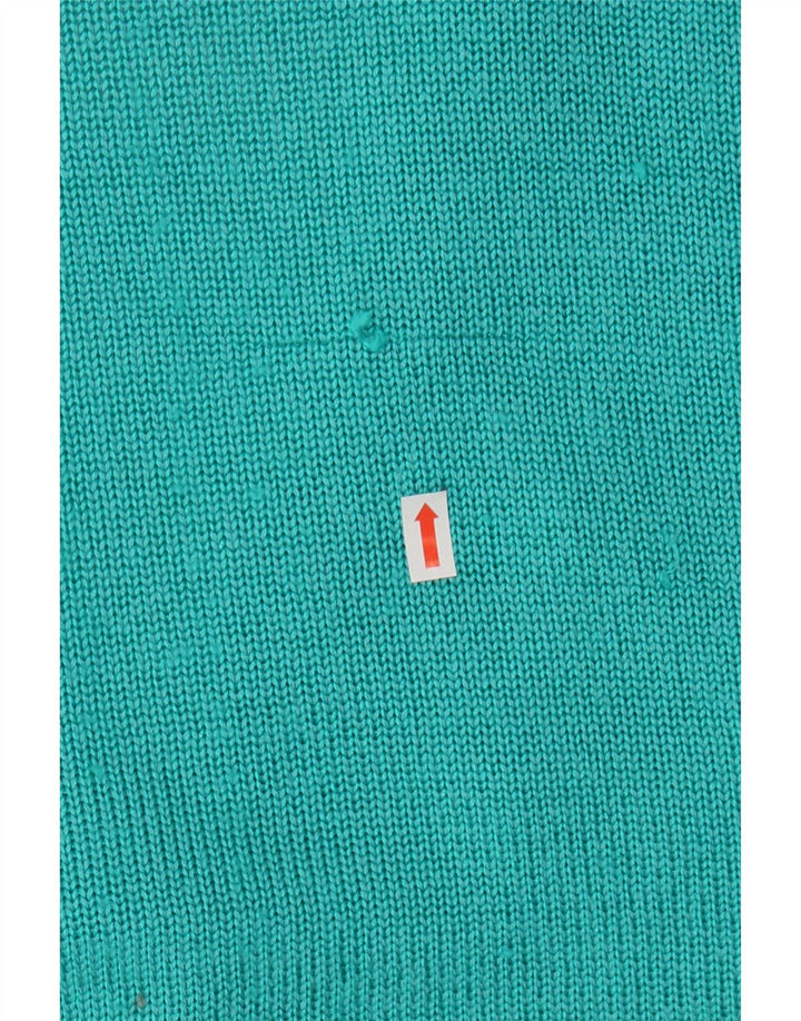 TOPLIKE Womens Oversized Cardigan Sweater UK 12 Medium Turquoise Cotton Vintage Toplike and Second-Hand Toplike from Messina Hembry 