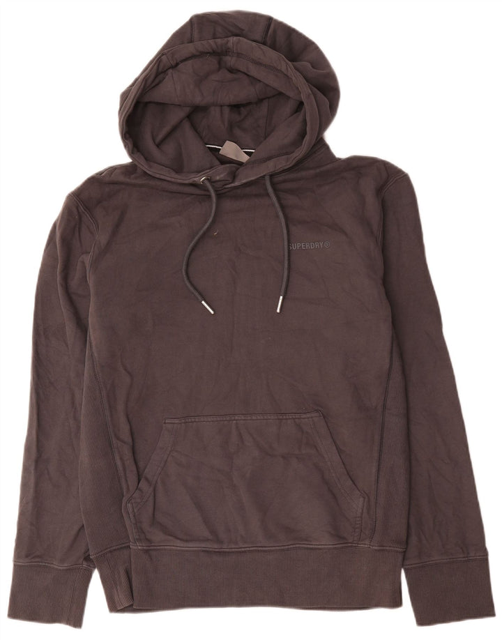 Superdry Mens Hoodie Jumper Small Grey Cotton