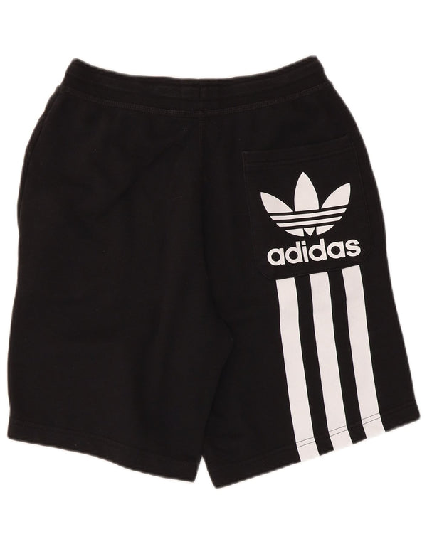 ADIDAS Mens Graphic Sport Shorts Small Black Cotton