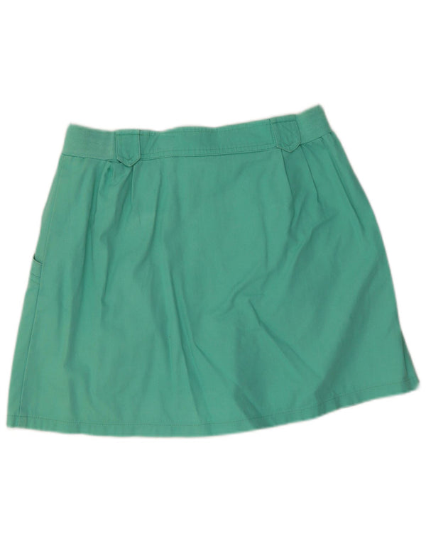 Adidas Womens Mini Skirt UK 10 Small W26 Green Cotton