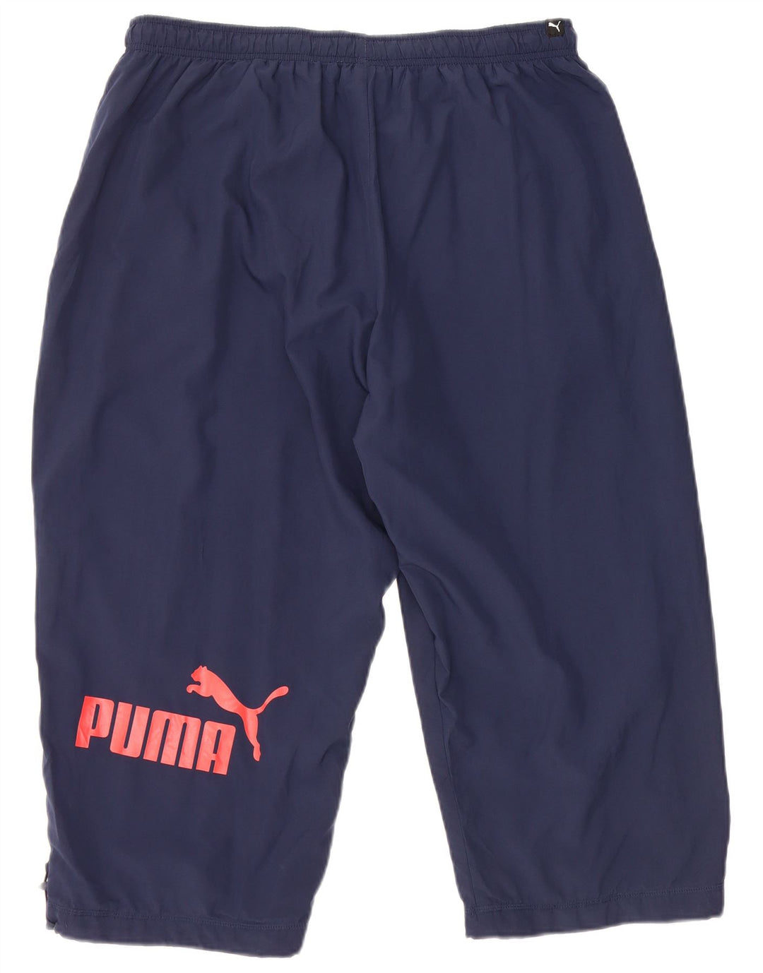 PUMA Mens Graphic Bermuda Sport Shorts XL Navy Blue Polyester