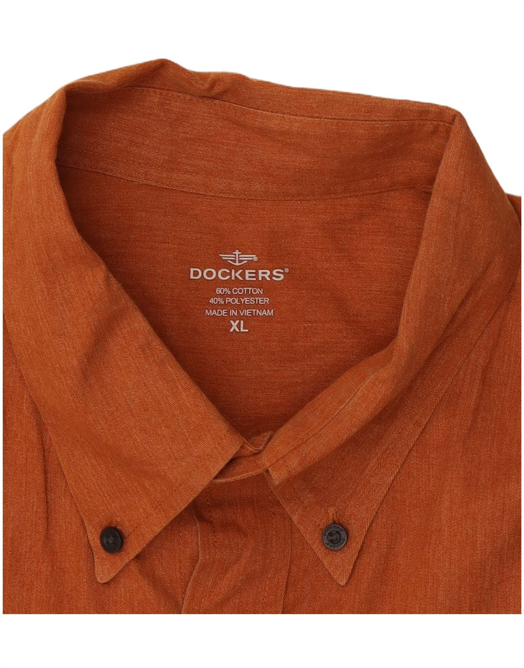 DOCKERS Mens Shirt XL Orange Cotton