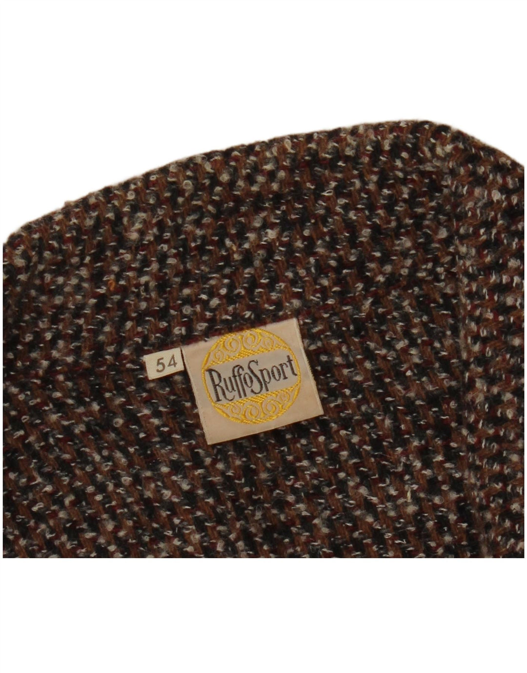 VINTAGE Mens Cardigan Sweater IT 54 XL Brown Flecked