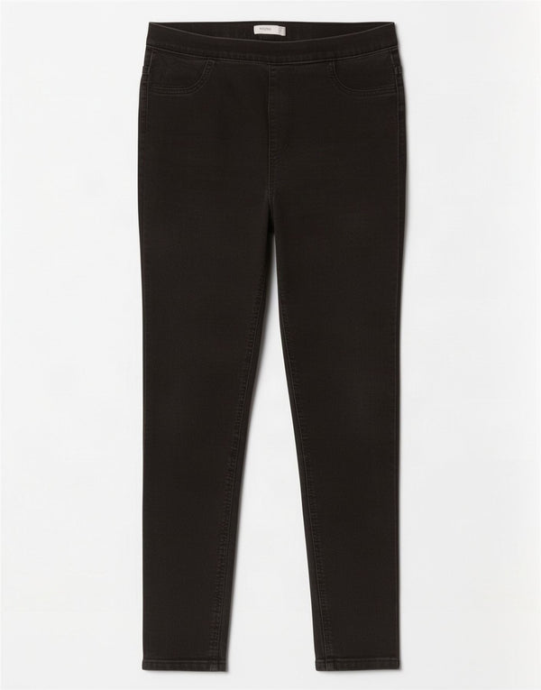 Marks & Spencer Womens Jegging Jeans UK 12 Medium W32 L28 Black Cotton