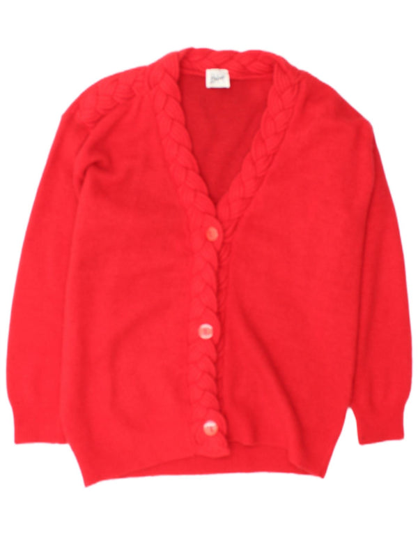 Max Dine Womens Cardigan Sweater UK 18 XL Red Lambswool