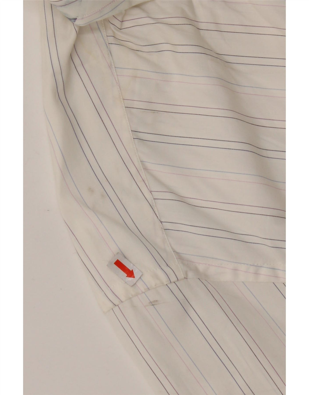 MASSIMO DUTTI Mens Shirt Size 43 Large White Striped Cotton