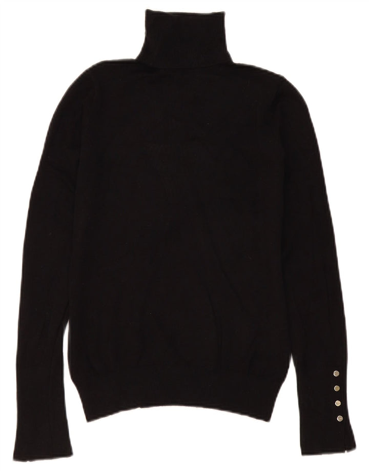 Zara Womens Roll Neck Jumper Sweater UK 10 Small Black