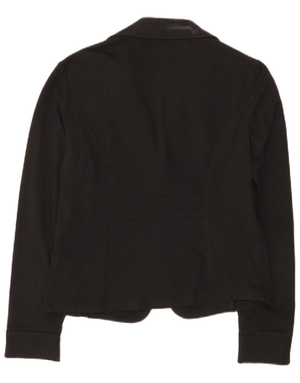 Liu Jo Womens 1 Button Blazer Jacket UK 18 XL Black Cotton