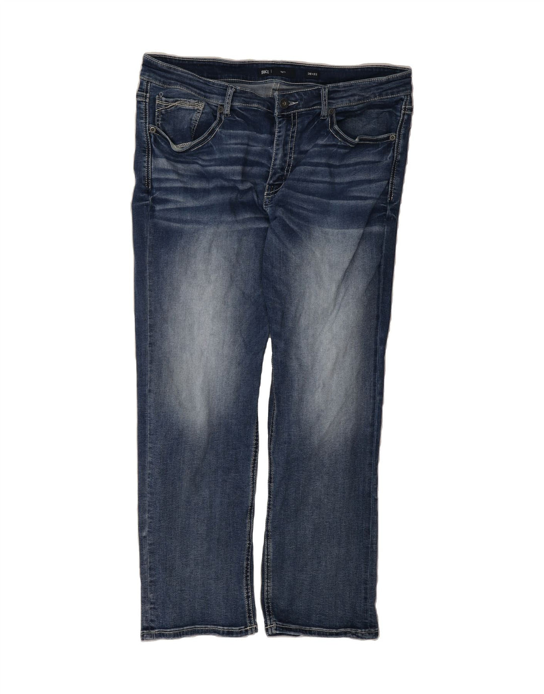 BKE Mens Seth Straight Jeans W38 L32 Blue Cotton Vintage BKE and Second-Hand BKE from Messina Hembry 