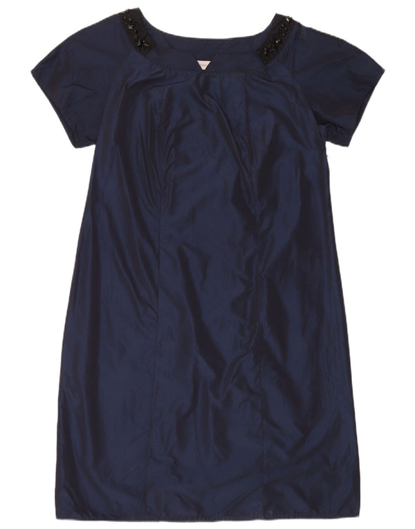 FIORELLA RUBINO Womens Shift Dress UK 14 Large Navy Blue Polyester