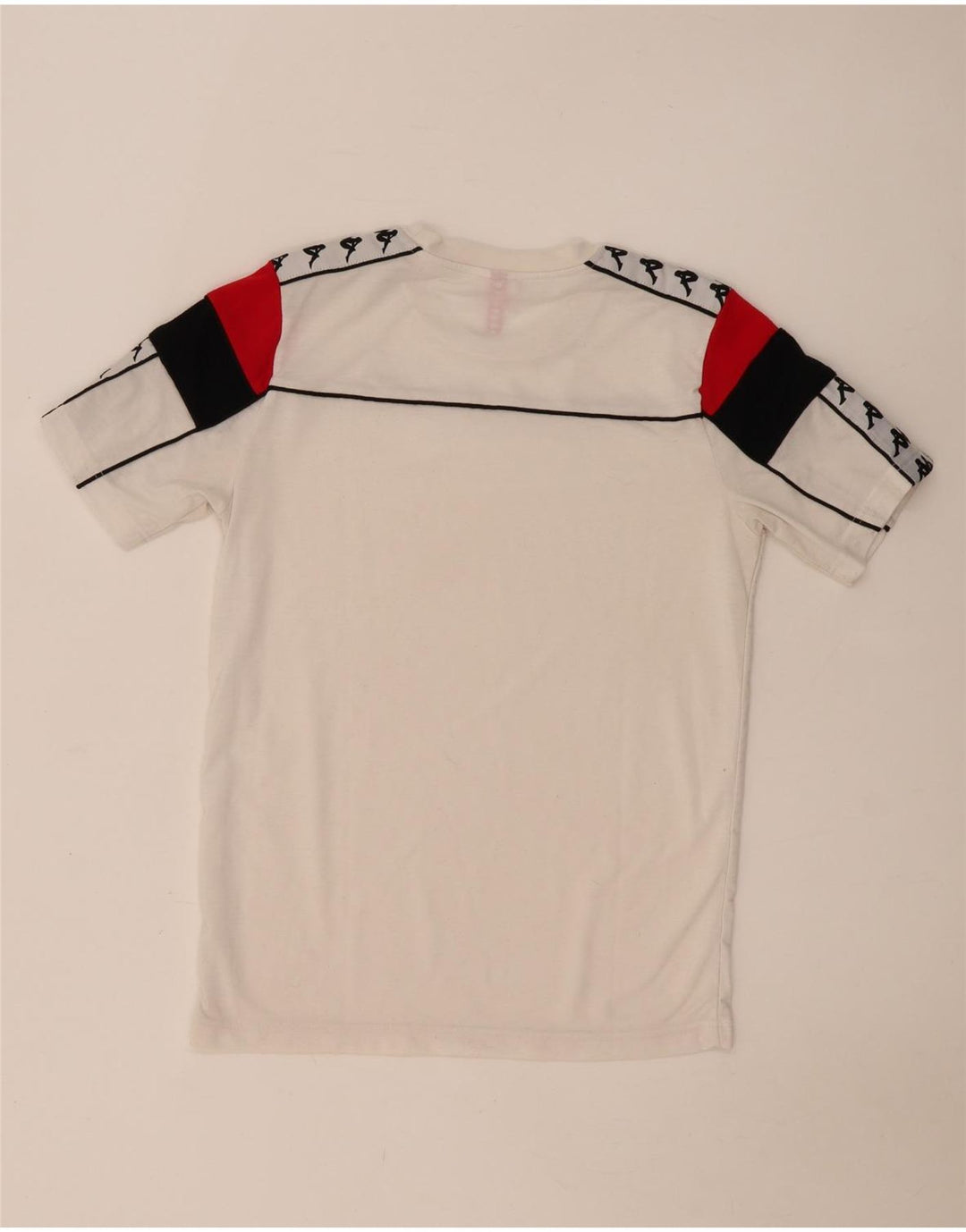 Kappa Mens Graphic T-Shirt Top Medium White Colourblock
