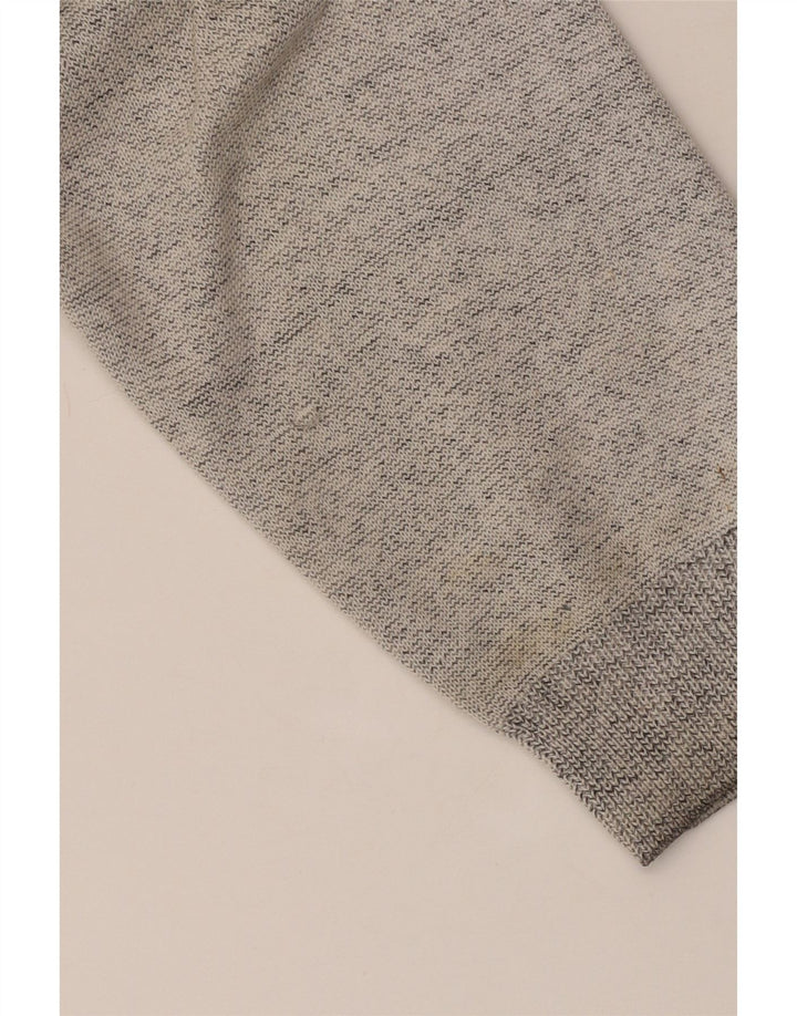 Superdry Mens Zip Neck Sweatshirt Jumper 2XL Grey Flecked Cotton