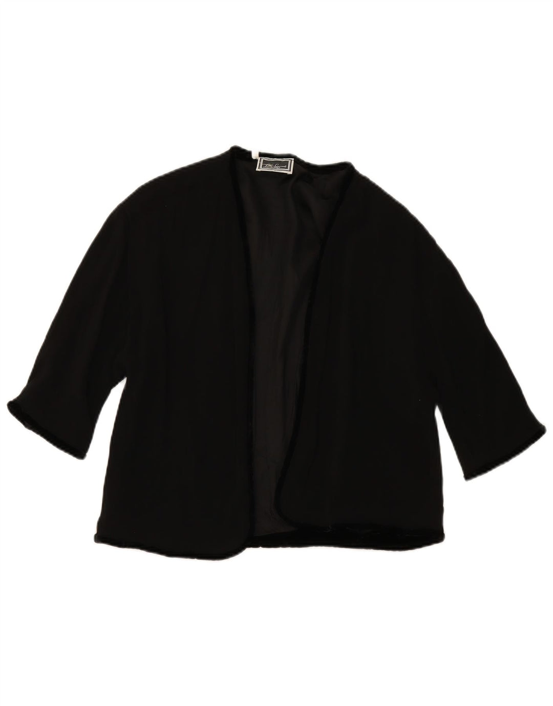 LUISA SPAGNOLI Womens Open Blazer Jacket IT 46 Large Black