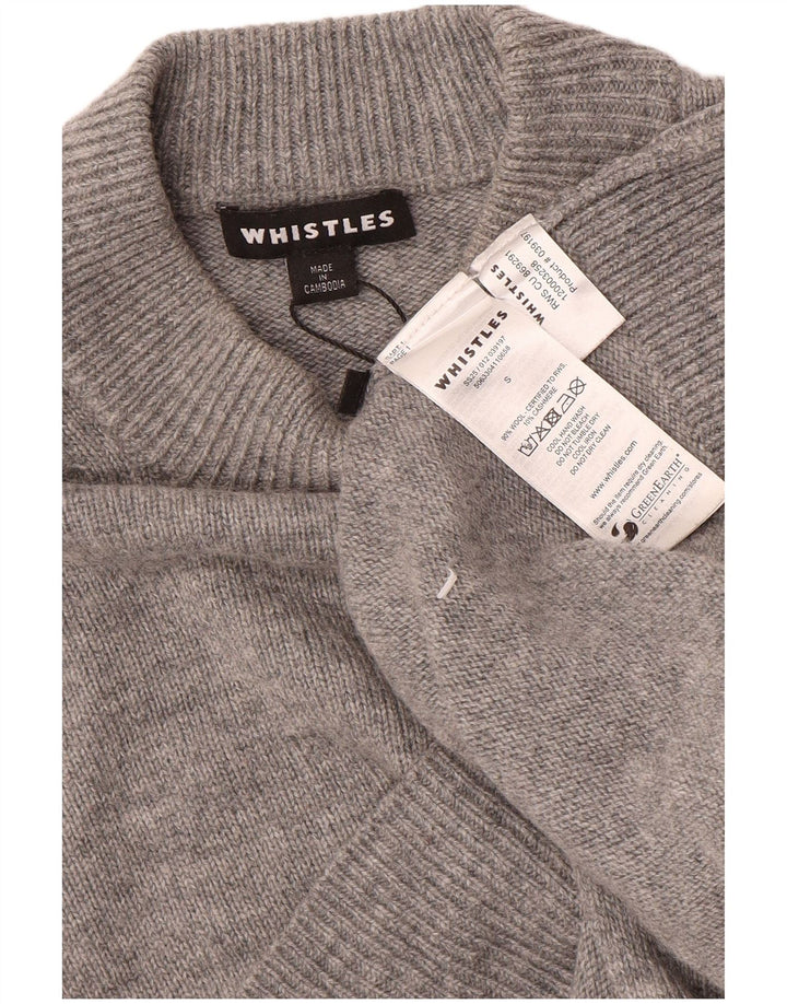 Whistles Womens Oversized Turtle Neck Jumper Sweater UK 10 Small Grey Wool