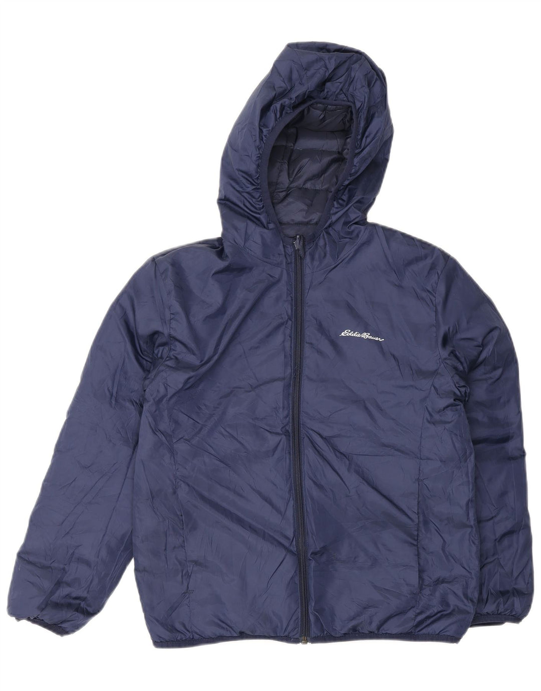 Eddie Bauer Boys Hooded Padded Jacket 10-11 Years Medium Navy Blue