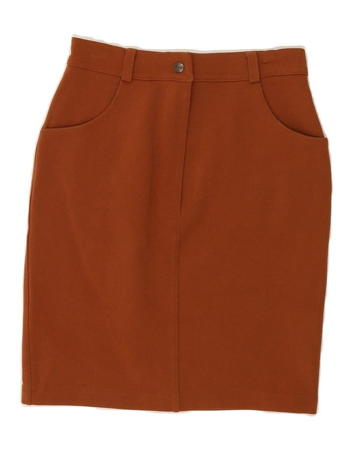 PENNY BLACK Womens Pencil Skirt IT 40 Small W24 Brown Polyamide Vintage Penny Black and Second-Hand Penny Black from Messina Hembry 
