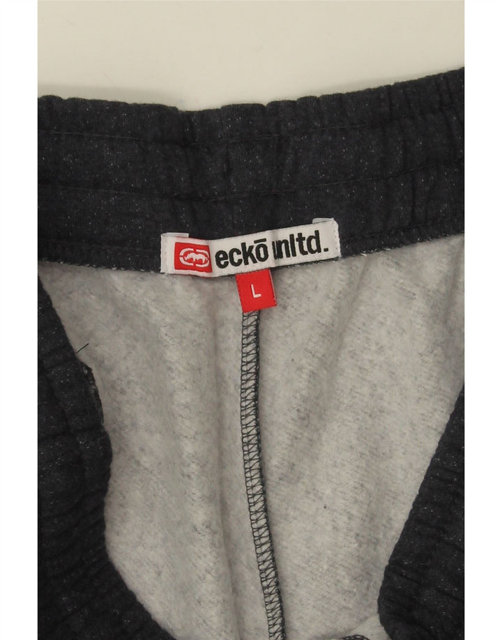 Ecko Unltd Mens Graphic Sport Shorts Large  Navy Blue Polyester