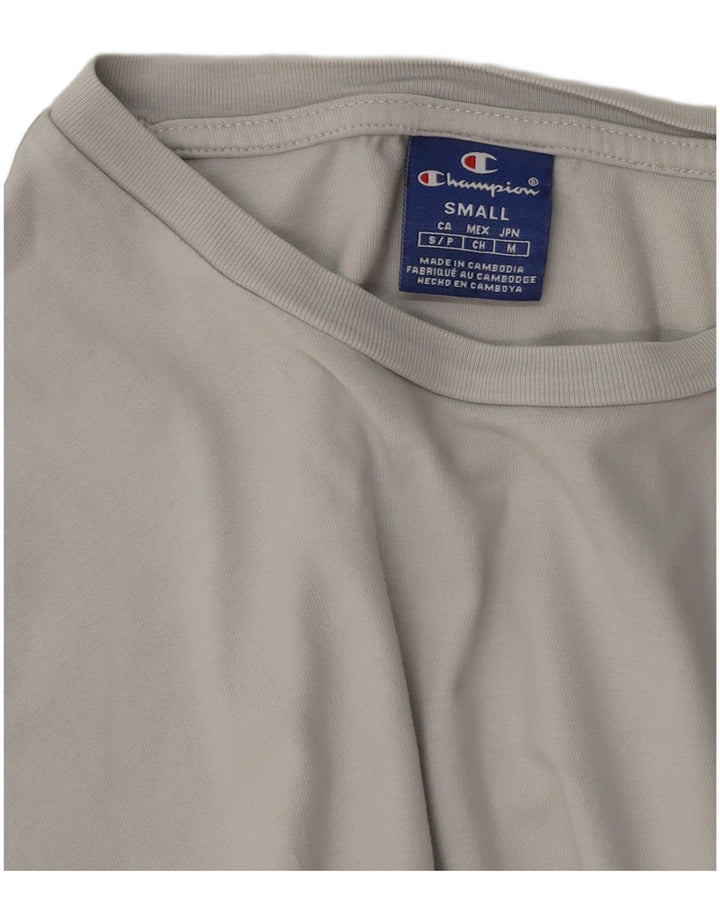 CHAMPION Mens Graphic T-Shirt Top Small Black Colourblock