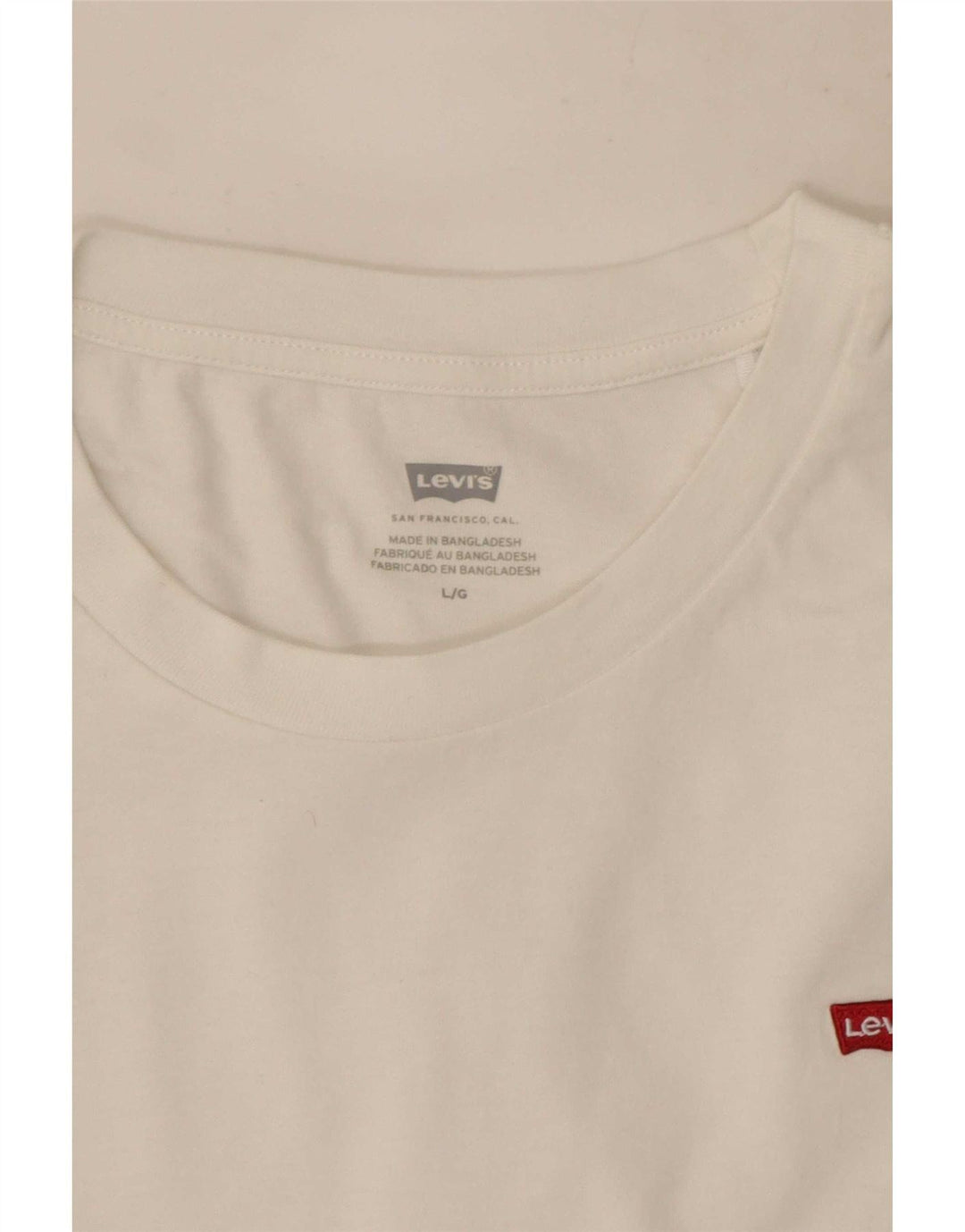 Levi's Womens T-Shirt Top UK 14 Large White