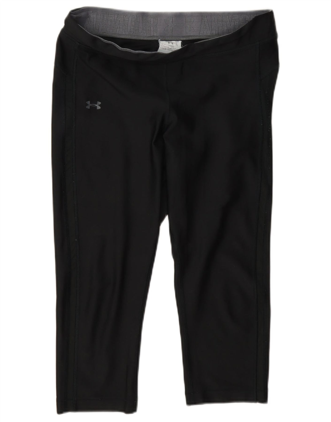 Under Armour Womens Capri Leggings UK 16 Large Black Polyester