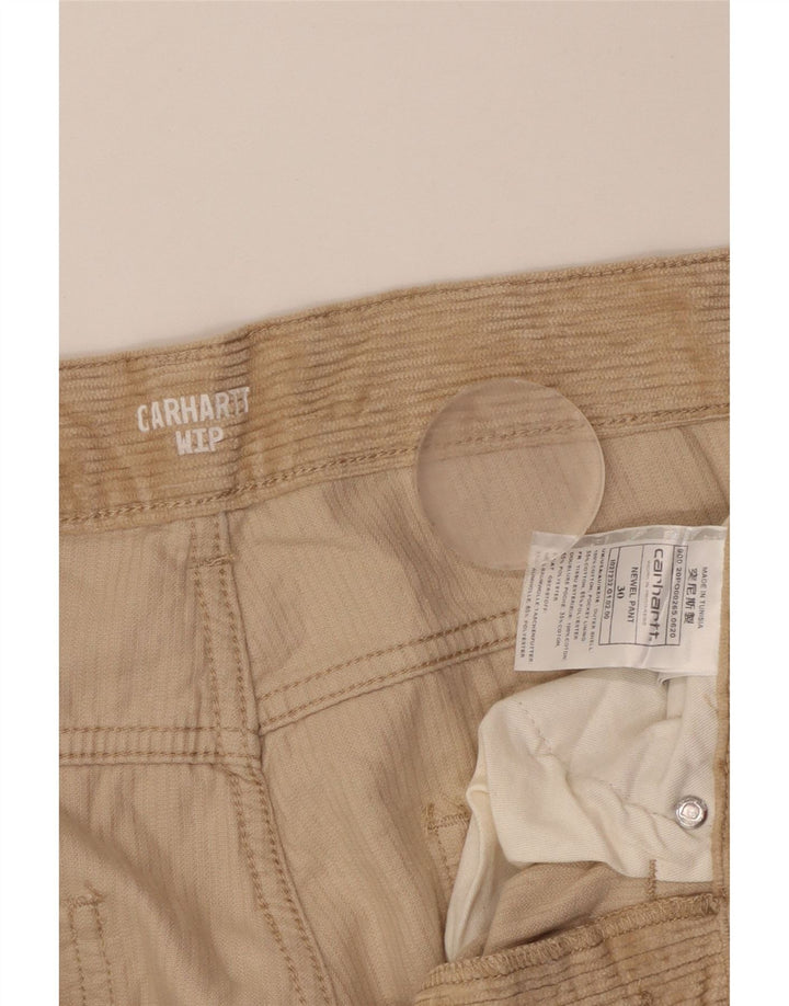 CARHARTT Mens Wip Slim Corduroy Trousers W30 L29 Beige Cotton