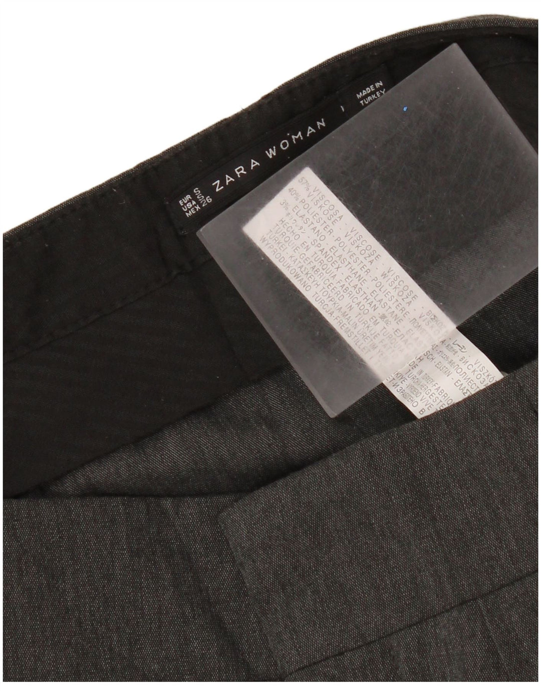Zara Womens Capri Harem Trousers Small W26 L20 Grey Viscose