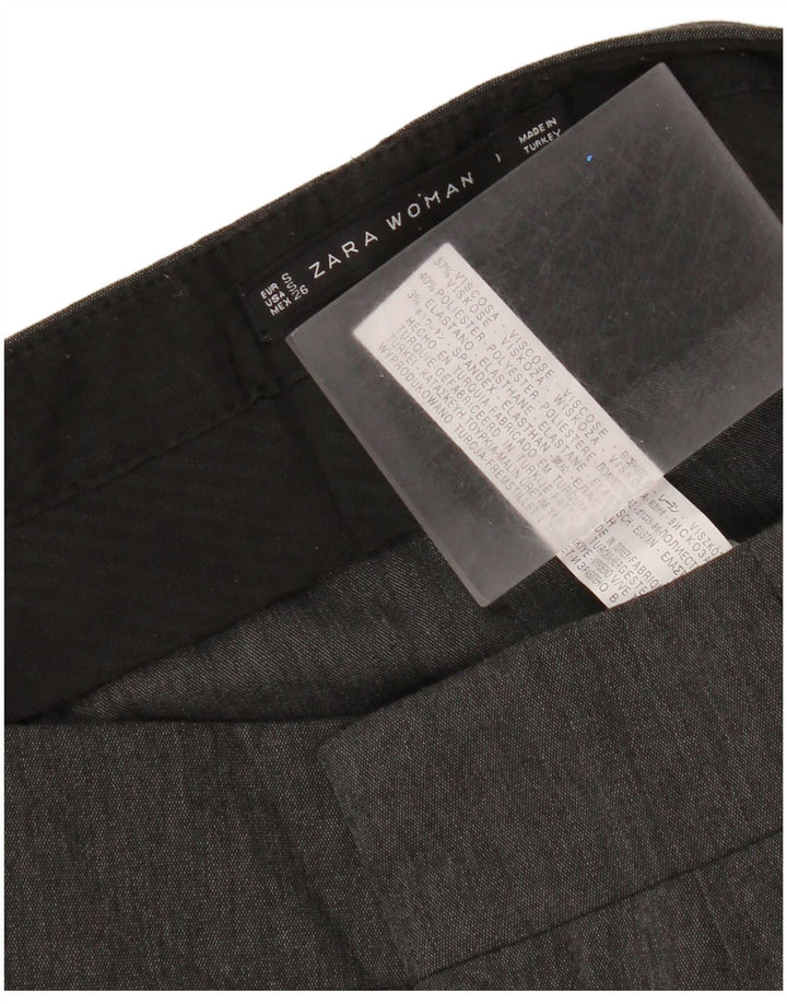 Zara Womens Capri Harem Trousers Small W26 L20 Grey Viscose