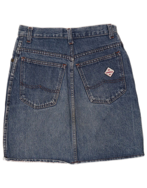 Carrera Womens Denim Skirt IT 42 Medium W25  Blue Cotton