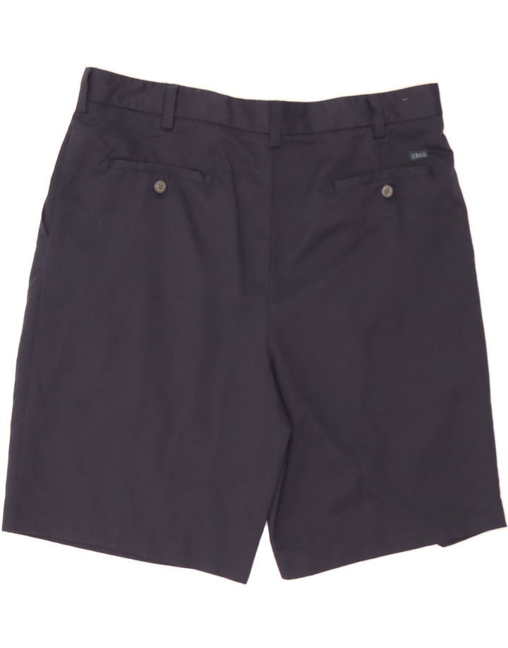 IZOD Mens Pegged Chino Shorts W38 XL Navy Blue Polyester Vintage Izod and Second-Hand Izod from Messina Hembry 