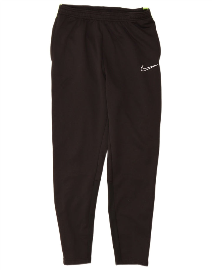 NIKE Boys Dri Fit Tracksuit Trousers 13-14 Years XL Black Colourblock