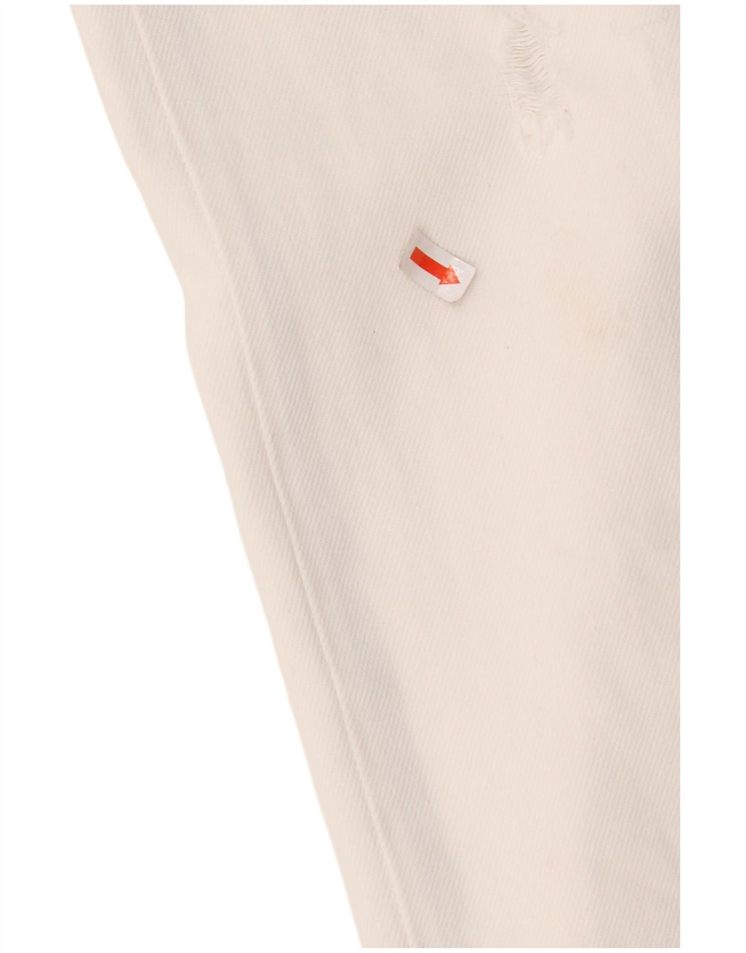 TOMMY HILFIGER Womens Distressed Straight Jeans W29 L28 White Cotton