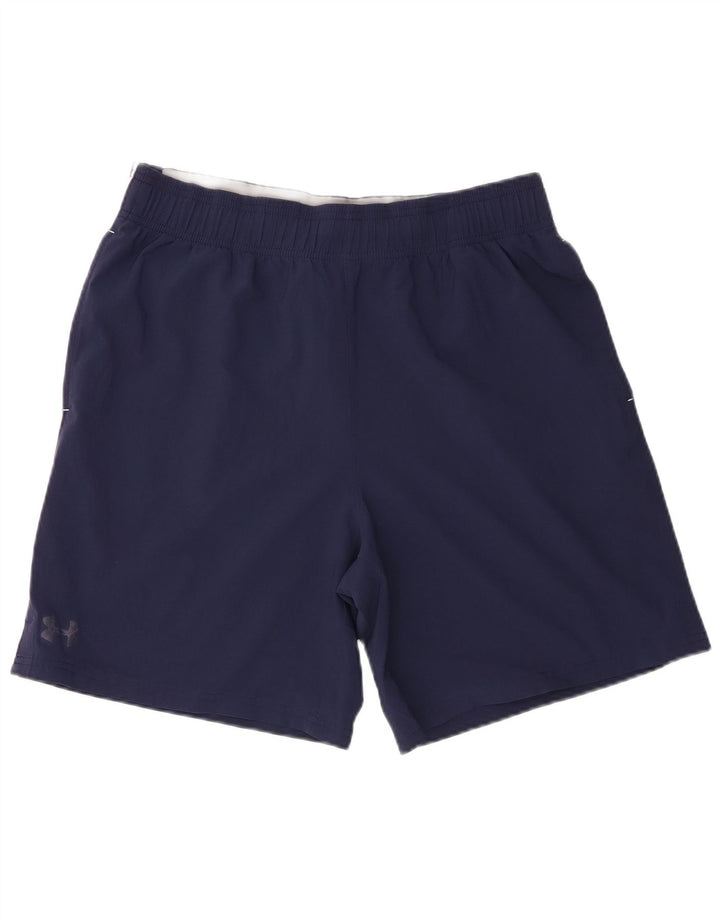 Under Armour Mens Graphic Sport Shorts Large  Navy Blue Polyester