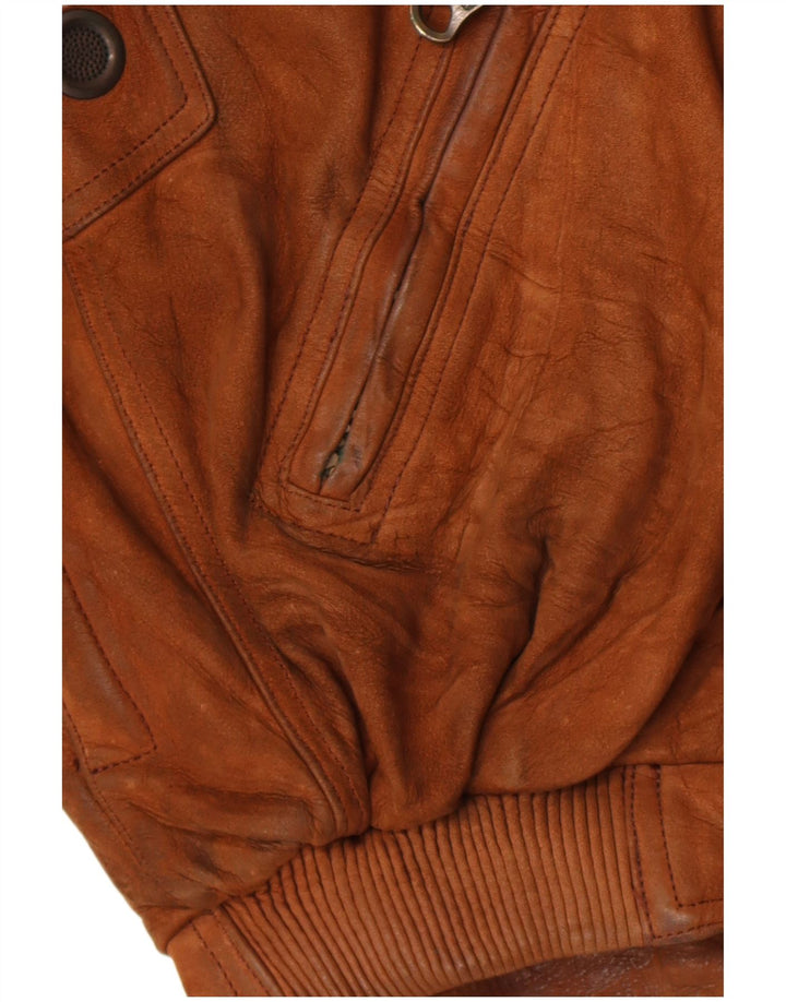 Dainese Mens Loose Fit Leather Jacket IT 50 Medium Brown Leather