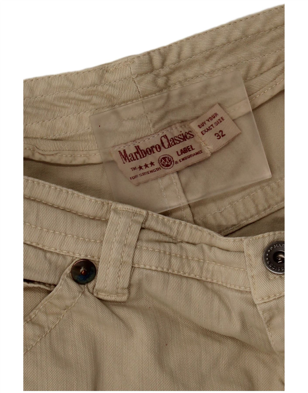 Marlboro Classics Womens Capri Jeans W32 L18 Beige